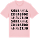 Pink Cotton t-shirt med Södra Håkerud ordlek t-shirt