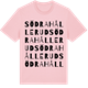 Pink Cotton t-shirt med Södra Hållerud ordlek t-shirt