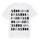 White t-shirt med Södra Hannäs ordlek t-shirt
