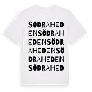 Södra Heden ordlek t-shirt – ekologisk bomull t-shirt från Pinshirt