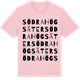 Pink Cotton t-shirt med Södra Högsäter ordlek t-shirt