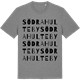 Mid Heather Gray t-shirt med Södra Hulteby ordlek t-shirt