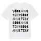 White t-shirt med Södra Hulteby ordlek t-shirt