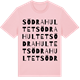 Pink Cotton t-shirt med Södra Hultet ordlek t-shirt