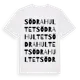 White t-shirt med Södra Hultet ordlek t-shirt