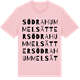 Pink Cotton t-shirt med Södra Hummelsätter ordlek t-shirt