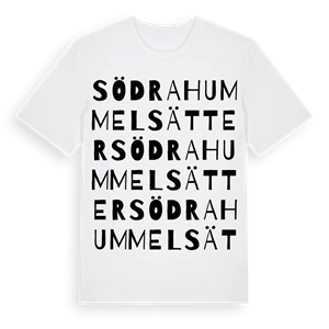 Södra Hummelsätter ordlek t-shirt – ekologisk bomull t-shirt från Pinshirt