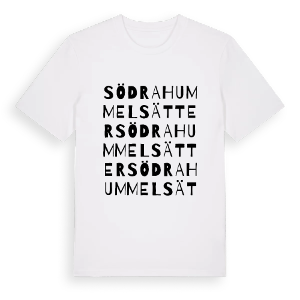 Södra Hummelsätter ordlek t-shirt – ekologisk bomull t-shirt från PinShirt