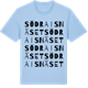 Blue Soul t-shirt med Södra Isnäset ordlek t-shirt