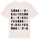 Vintage White t-shirt med Södra Ivarsbyn ordlek t-shirt