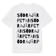 White t-shirt med Södra Järpetan ordlek t-shirt