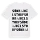 White t-shirt med Södra Joelstorp ordlek t-shirt