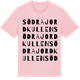 Pink Cotton t-shirt med Södra Jordkullen ordlek t-shirt