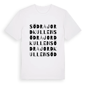 Södra Jordkullen ordlek t-shirt – ekologisk bomull t-shirt från PinShirt