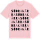 Pink Cotton t-shirt med Södra Kärra ordlek t-shirt