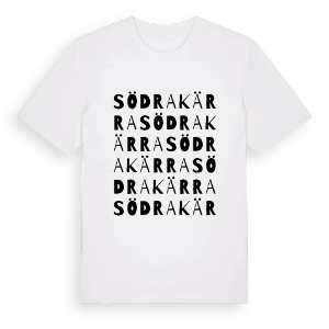 Södra Kärra ordlek t-shirt – ekologisk bomull t-shirt från PinShirt