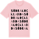 Pink Cotton t-shirt med Södra Kocklanda ordlek t-shirt