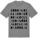 Mid Heather Gray t-shirt med Södra Kocklanda ordlek t-shirt