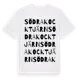 White t-shirt med Södra Kocktjärn ordlek t-shirt