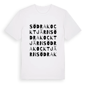 Södra kocktjärn ordlek t-shirt – ekologisk bomull t-shirt från PinShirt