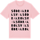 Pink Cotton t-shirt med Södra Kroksvik ordlek t-shirt