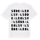 White t-shirt med Södra Kroksvik ordlek t-shirt
