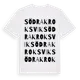 White t-shirt med Södra Kroksvik ordlek t-shirt