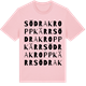 Pink Cotton t-shirt med Södra Kroppkärr ordlek t-shirt