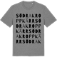 Mid Heather Gray t-shirt med Södra Kroppkärr ordlek t-shirt