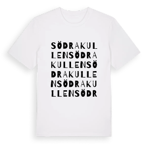Södra Kullen ordlek t-shirt – ekologisk bomull t-shirt från PinShirt