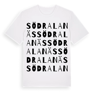 Södra Lanäs ordlek t-shirt – ekologisk bomull t-shirt från Pinshirt