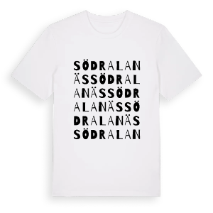 Södra Lanäs ordlek t-shirt – ekologisk bomull t-shirt från PinShirt
