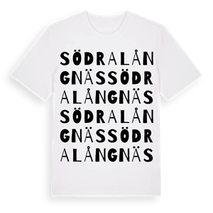 Södra Långnäs ordlek t-shirt – ekologisk bomull t-shirt från PinShirt