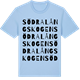 Blue Soul t-shirt med Södra Långskogen ordlek t-shirt