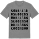 Mid Heather Gray t-shirt med Södra Långskogen ordlek t-shirt