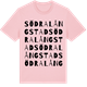 Pink Cotton t-shirt med Södra Långstad ordlek t-shirt