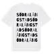 White t-shirt med Södra Långstad ordlek t-shirt