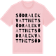 Pink Cotton t-shirt med Södra Lekvattnet ordlek t-shirt