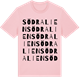 Pink Cotton t-shirt med Södra Lien ordlek t-shirt