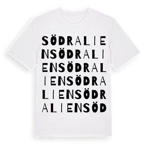 Södra Lien ordlek t-shirt – ekologisk bomull t-shirt från PinShirt