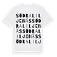 White t-shirt med Södra Liljenäs ordlek t-shirt