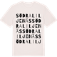 Vintage White t-shirt med Södra Liljenäs ordlek t-shirt