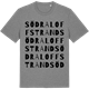 Mid Heather Gray t-shirt med Södra Loffstrand ordlek t-shirt
