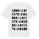 White t-shirt med Södra Loffstrand ordlek t-shirt