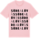 Pink Cotton t-shirt med Södra Lövås ordlek t-shirt