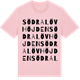 Pink Cotton t-shirt med Södra Lövhöjden ordlek t-shirt