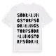 White t-shirt med Södra Lungstorp ordlek t-shirt
