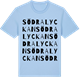 Blue Soul t-shirt med Södra Lyckan ordlek t-shirt