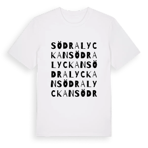 Södra Lyckan ordlek t-shirt – ekologisk bomull t-shirt från PinShirt