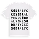 White t-shirt med Södra Lycke ordlek t-shirt